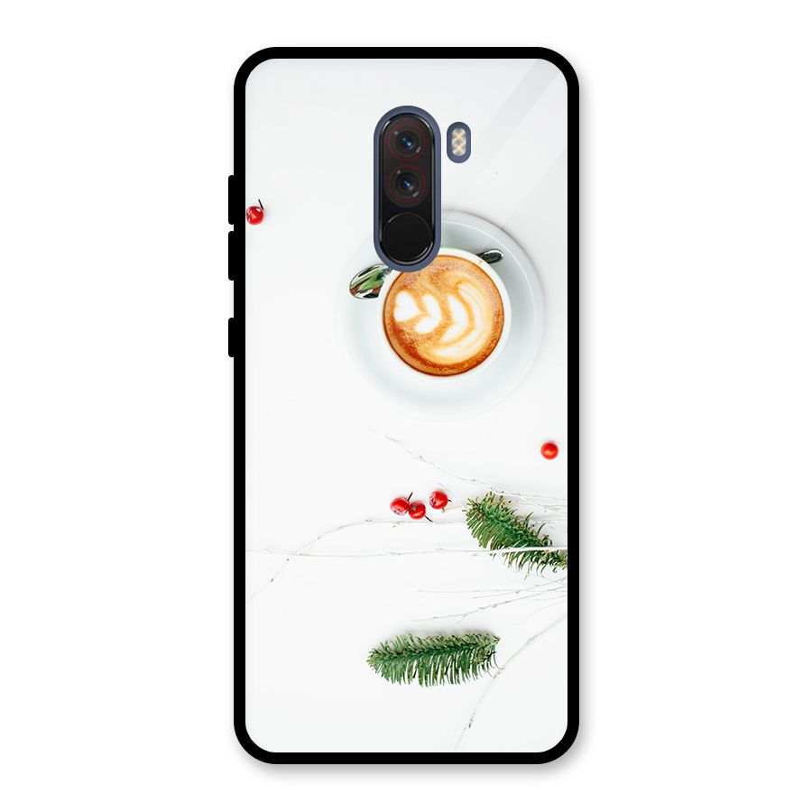 Coffee and Leafs Glass Back Case for Poco F1