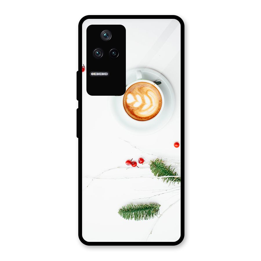 Coffee and Leafs Glass Back Case for Poco F4 5G