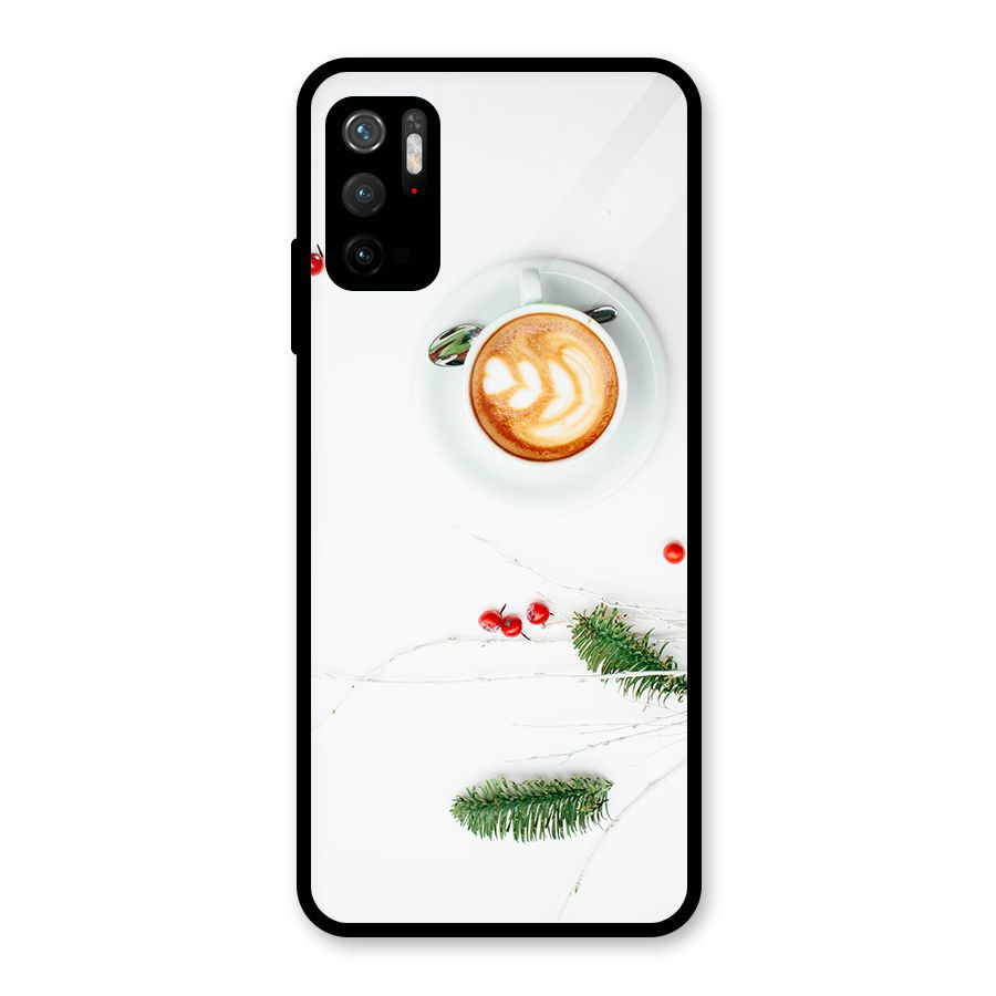 Coffee and Leafs Glass Back Case for Poco M3 Pro 5G