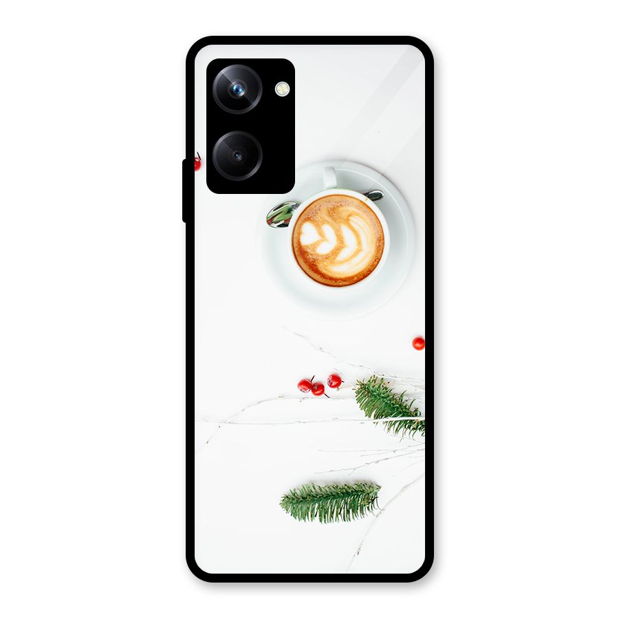 Coffee and Leafs Glass Back Case for Realme 10 Pro