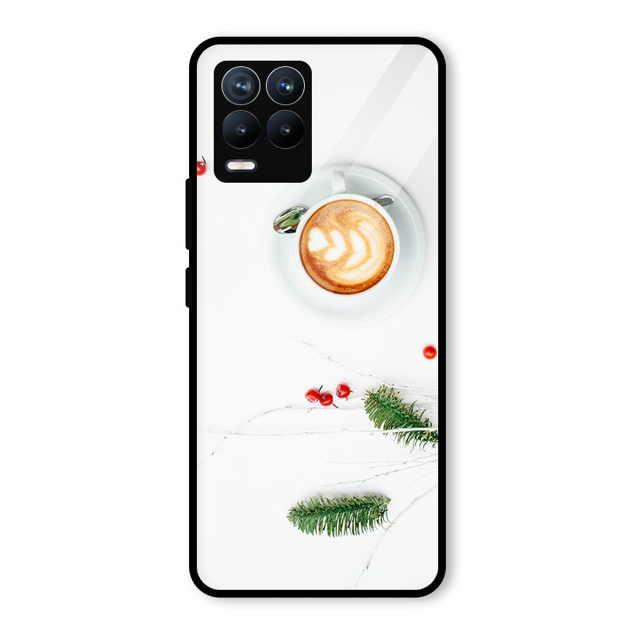 Coffee and Leafs Glass Back Case for Realme 8 Pro
