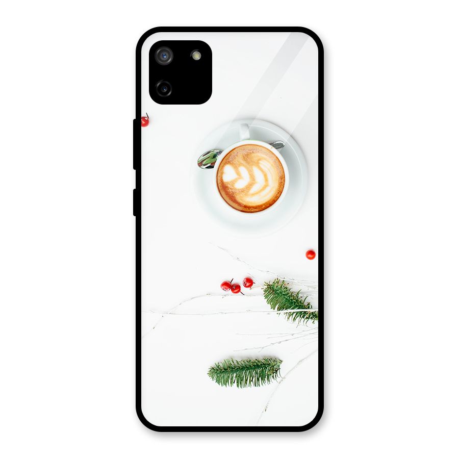 Coffee and Leafs Glass Back Case for Realme C11