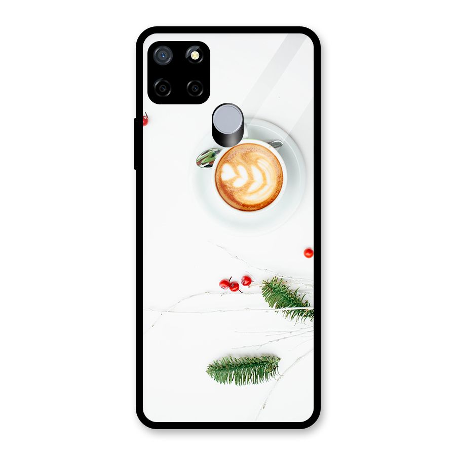 Coffee and Leafs Glass Back Case for Realme C12