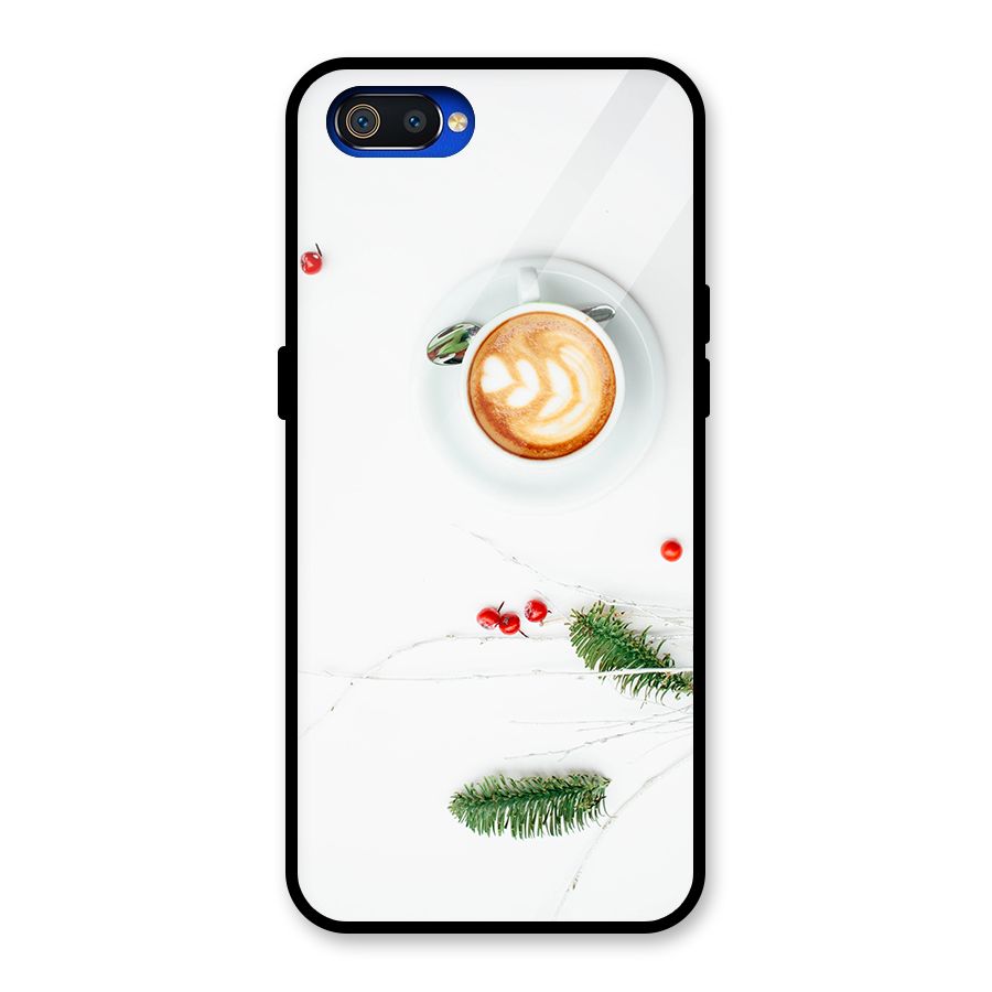 Coffee and Leafs Glass Back Case for Realme C2