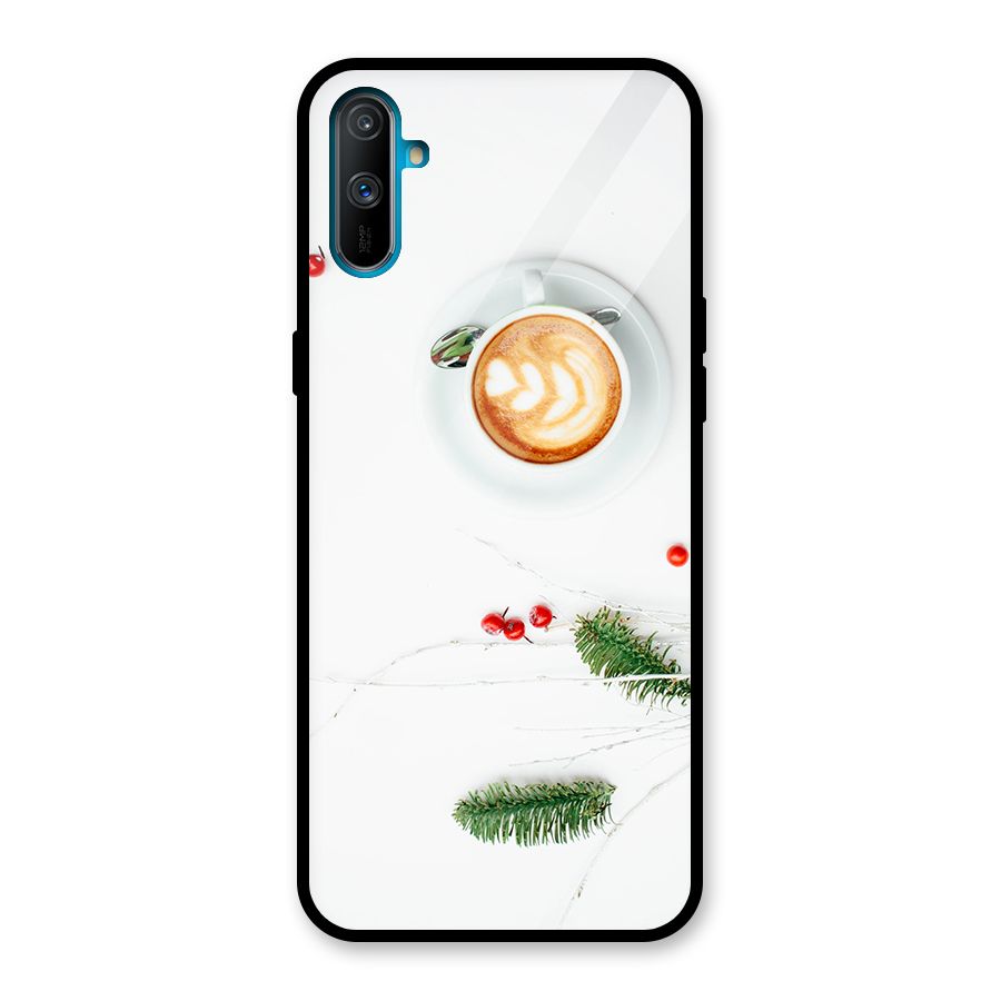 Coffee and Leafs Glass Back Case for Realme C3