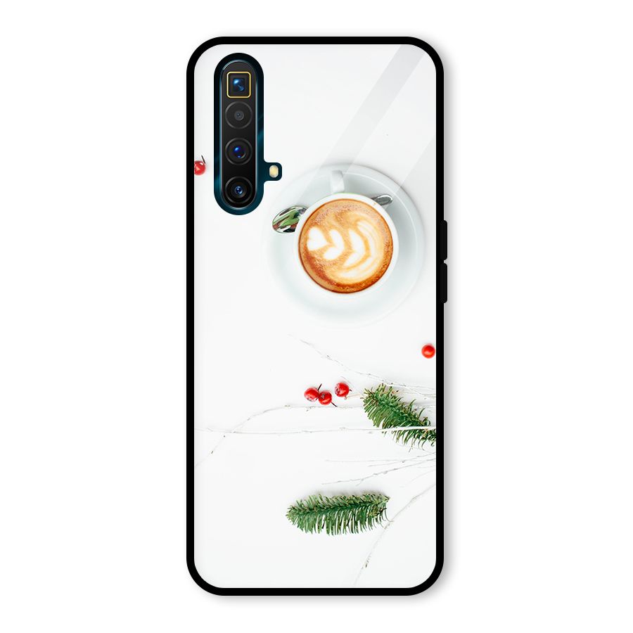 Coffee and Leafs Glass Back Case for Realme X3 SuperZoom