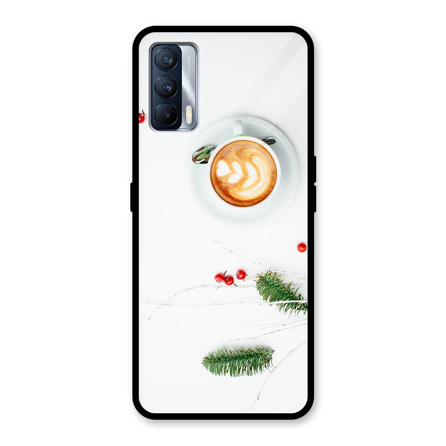 Coffee and Leafs Glass Back Case for Realme X7