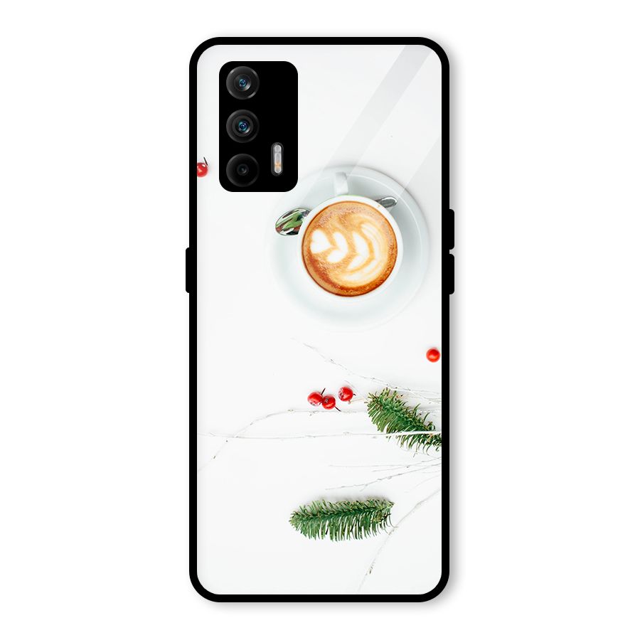 Coffee and Leafs Glass Back Case for Realme X7 Max