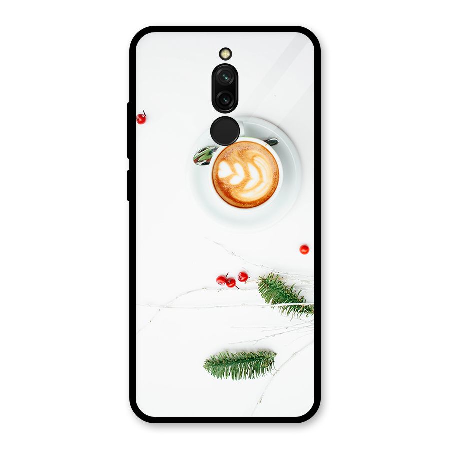 Coffee and Leafs Glass Back Case for Redmi 8