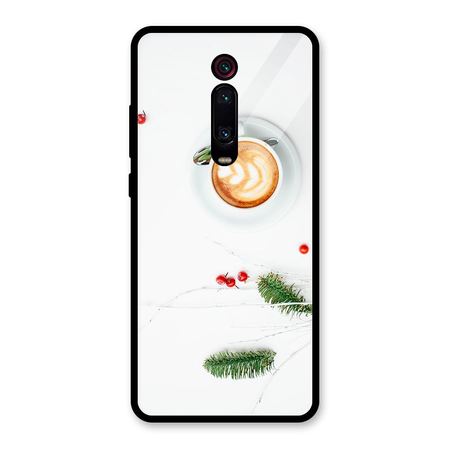 Coffee and Leafs Glass Back Case for Redmi K20
