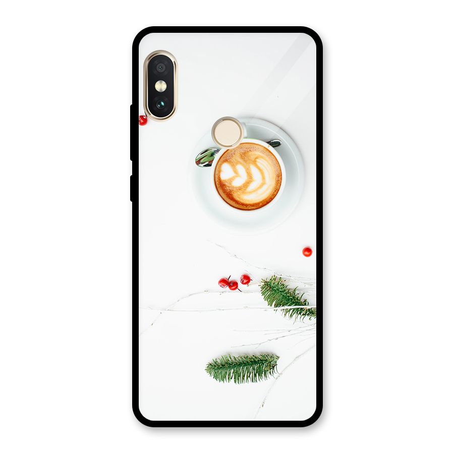 Coffee and Leafs Glass Back Case for Redmi Note 5 Pro