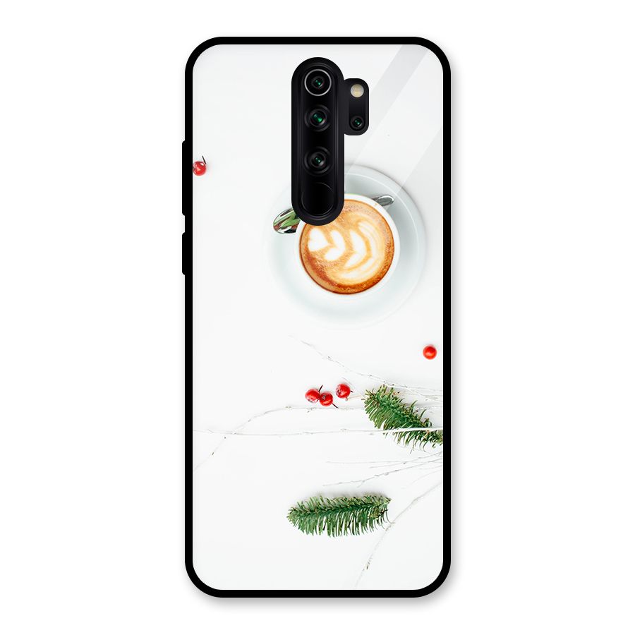 Coffee and Leafs Glass Back Case for Redmi Note 8 Pro