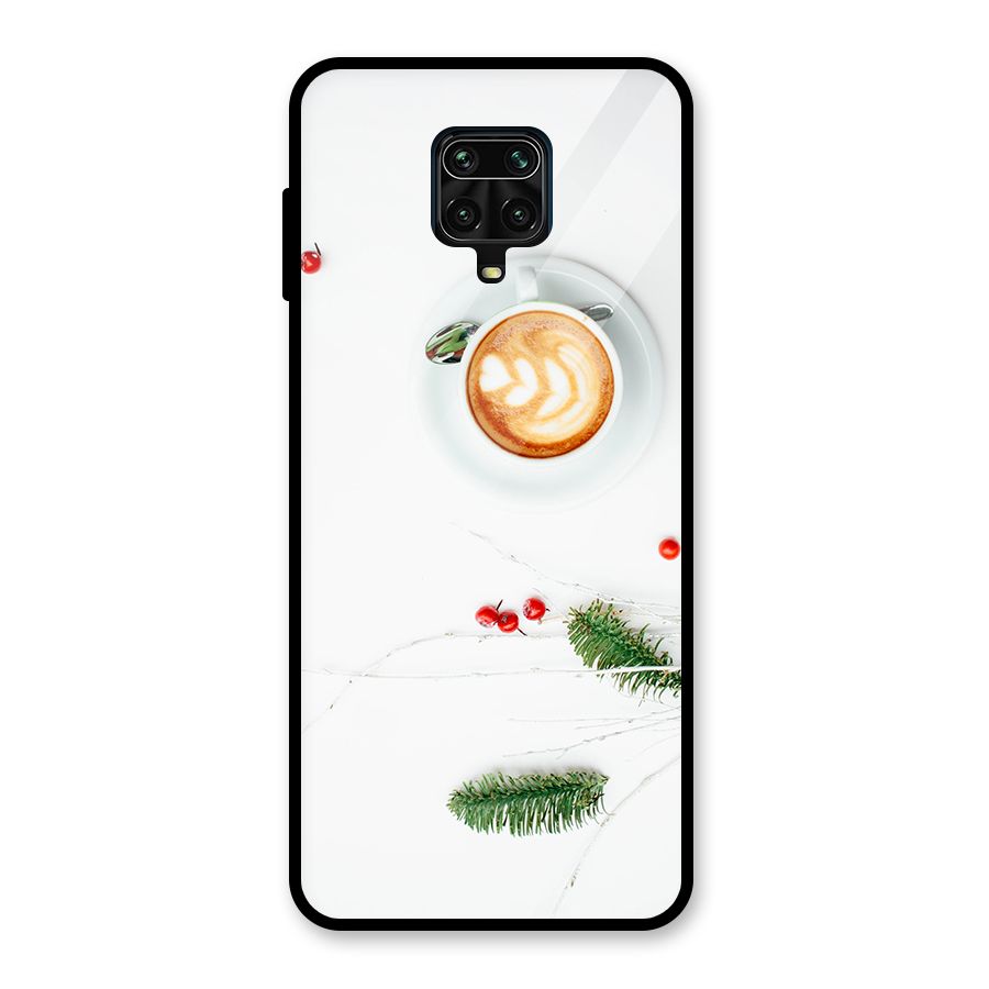 Coffee and Leafs Glass Back Case for Redmi Note 9 Pro
