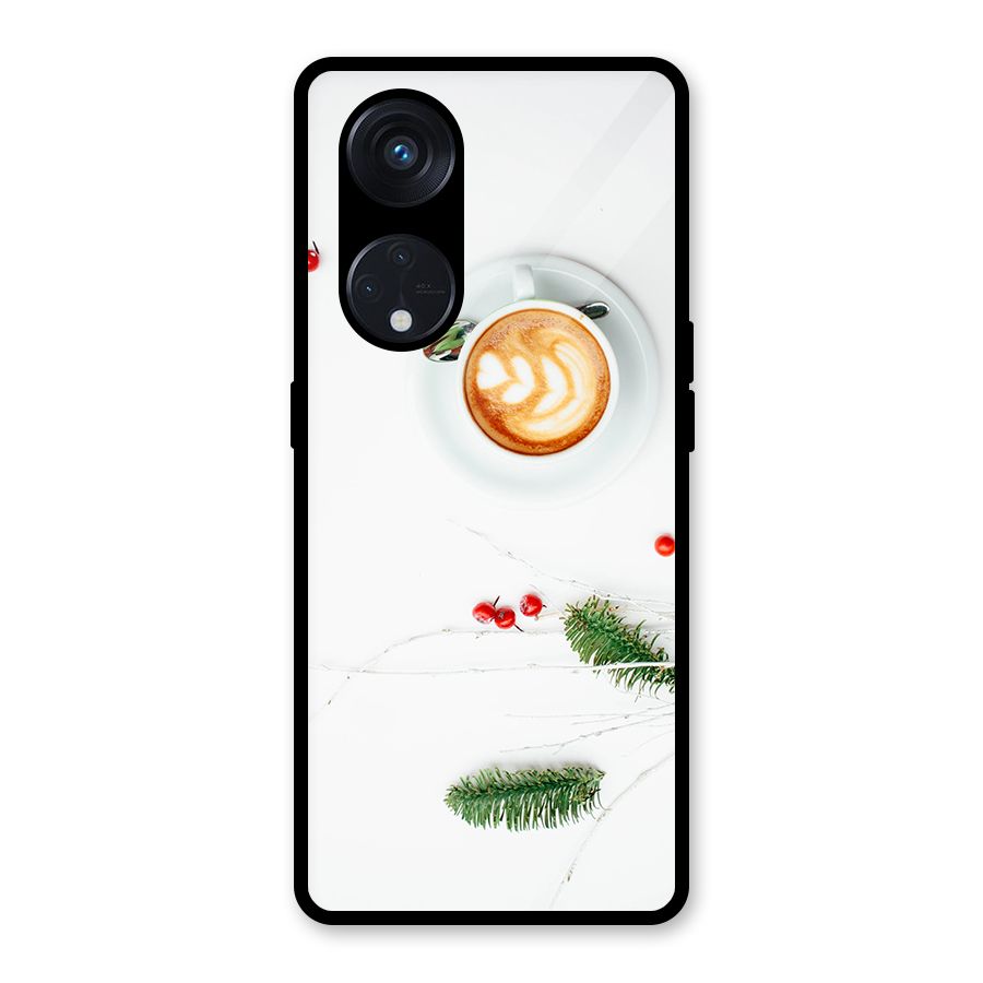 Coffee and Leafs Glass Back Case for Reno8 T 5G
