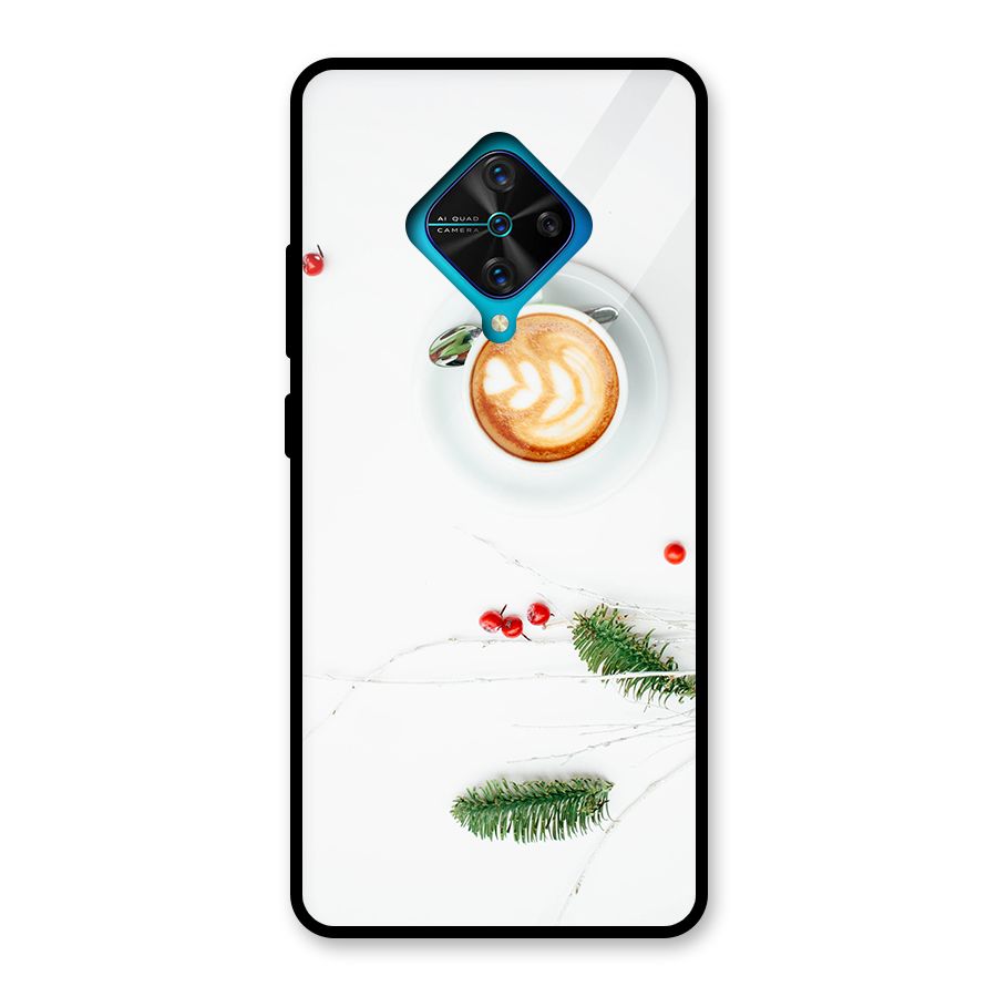 Coffee and Leafs Glass Back Case for Vivo S1 Pro