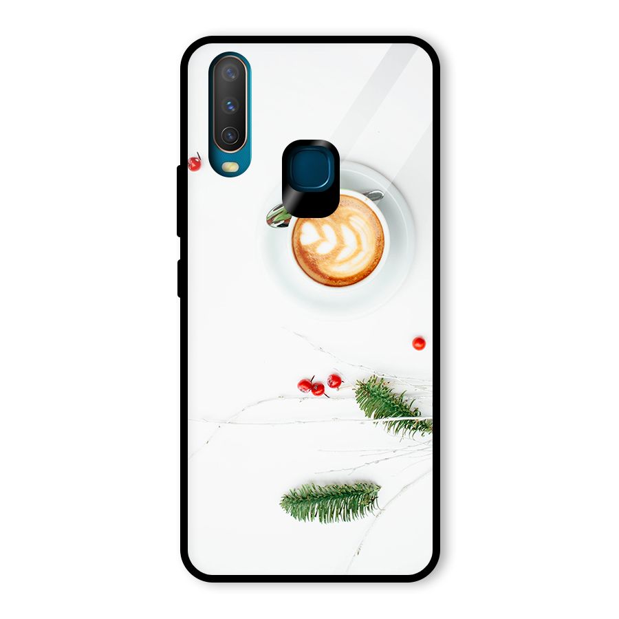 Coffee and Leafs Glass Back Case for Vivo U10