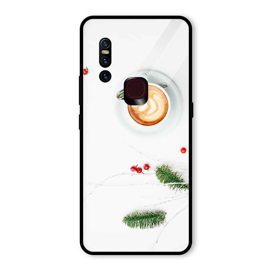 Coffee and Leafs Glass Back Case for Vivo V15