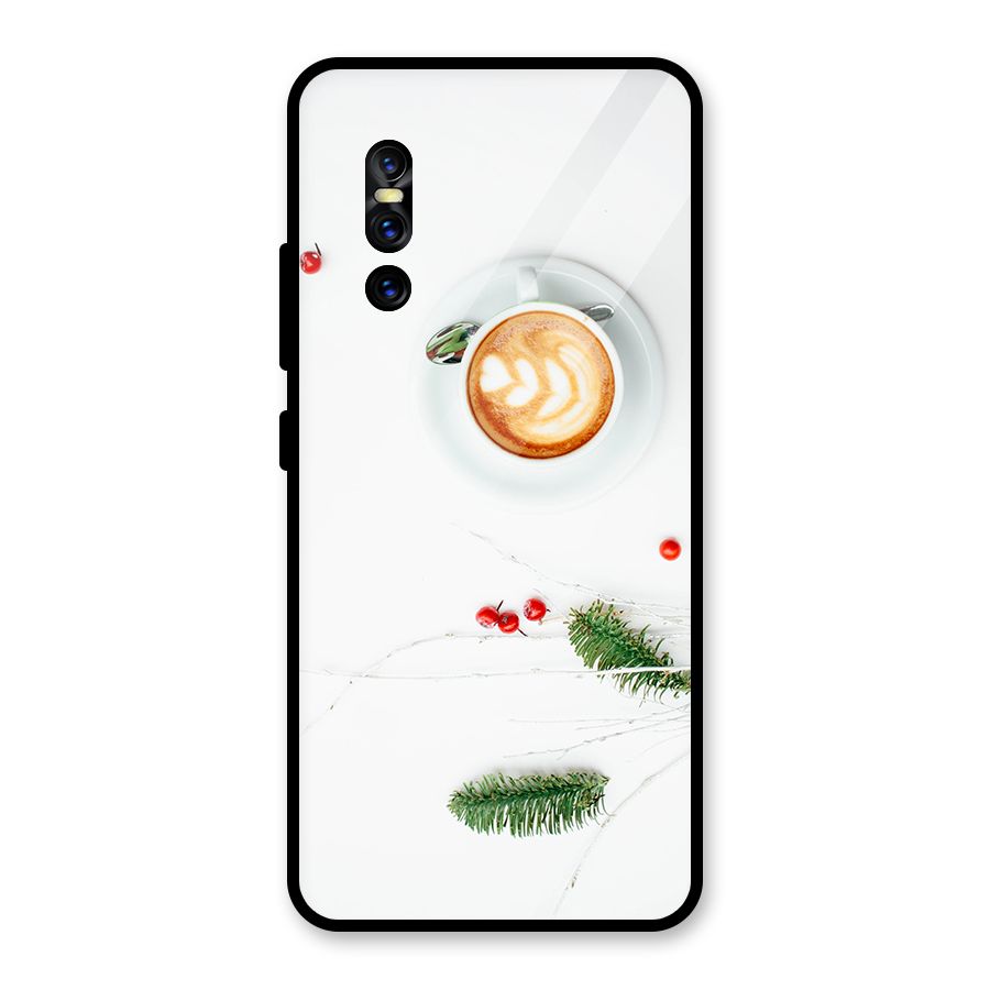 Coffee and Leafs Glass Back Case for Vivo V15 Pro