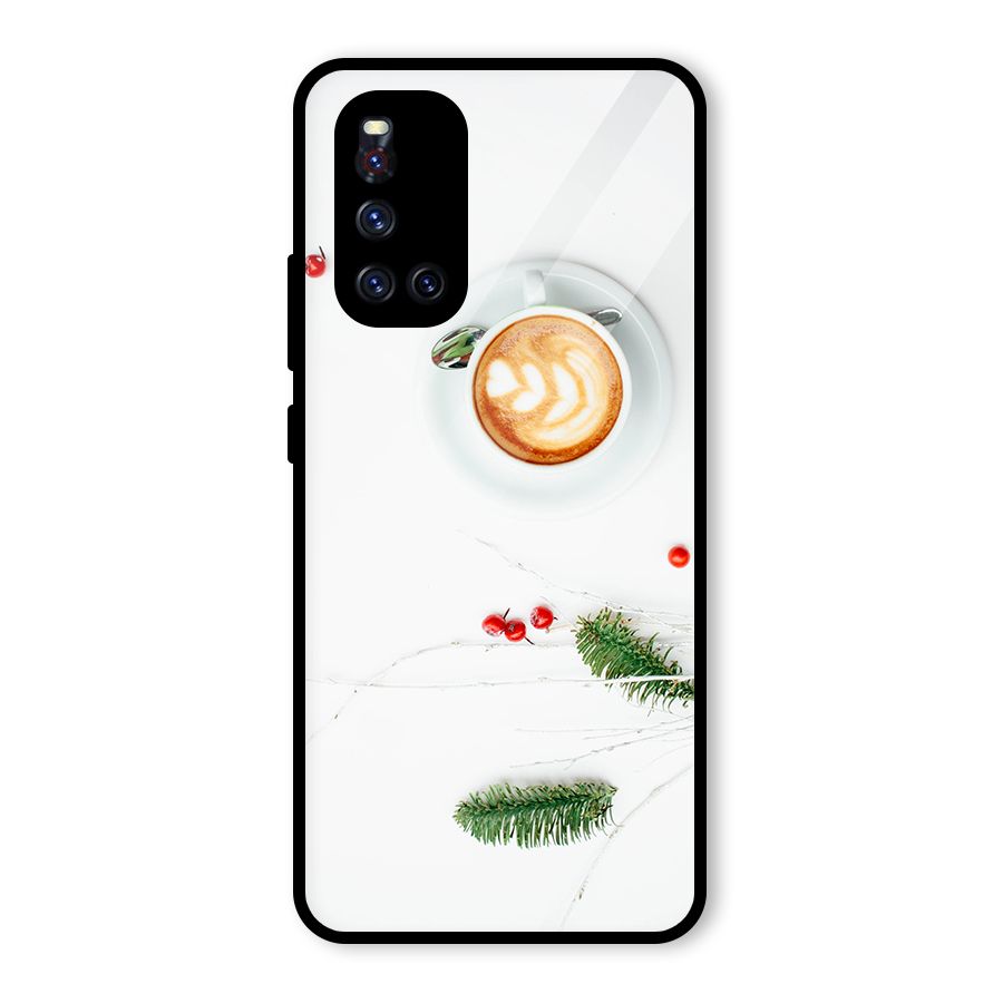 Coffee and Leafs Glass Back Case for Vivo V19