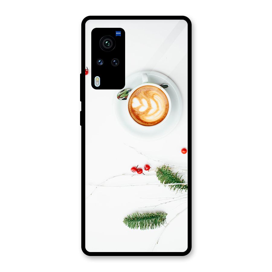 Coffee and Leafs Glass Back Case for Vivo X60 Pro