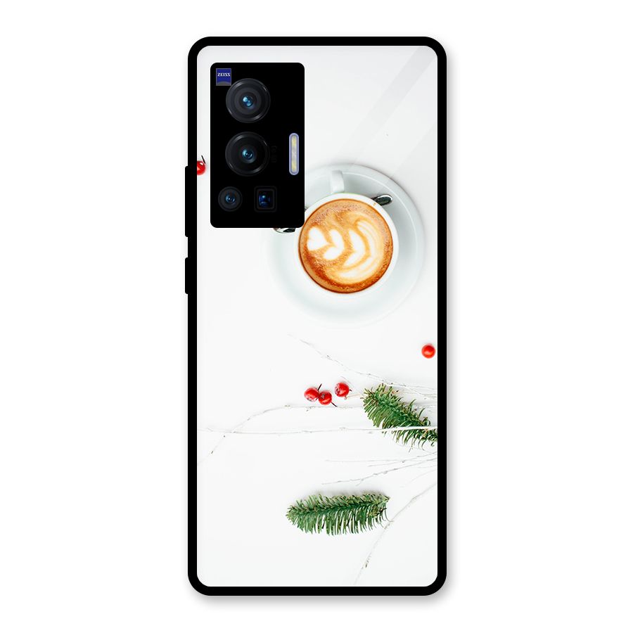 Coffee and Leafs Glass Back Case for Vivo X70 Pro