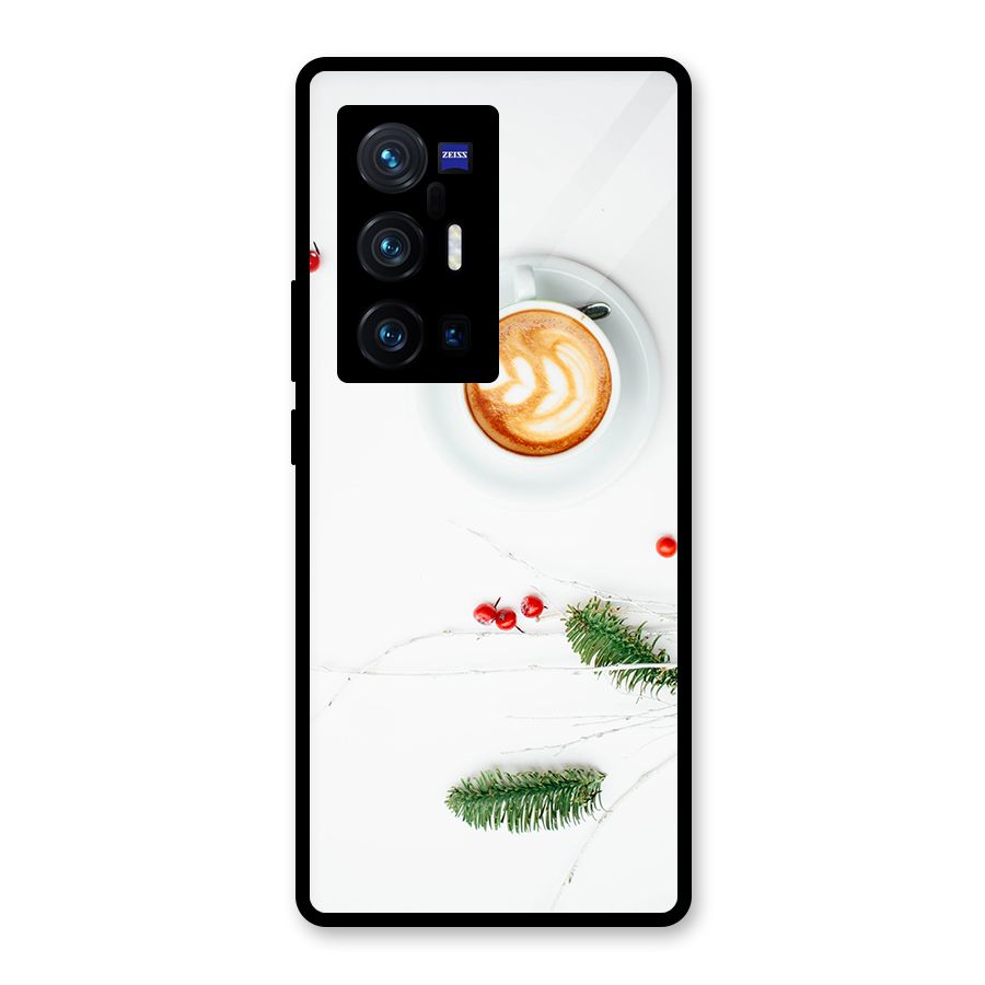 Coffee and Leafs Glass Back Case for Vivo X70 Pro Plus