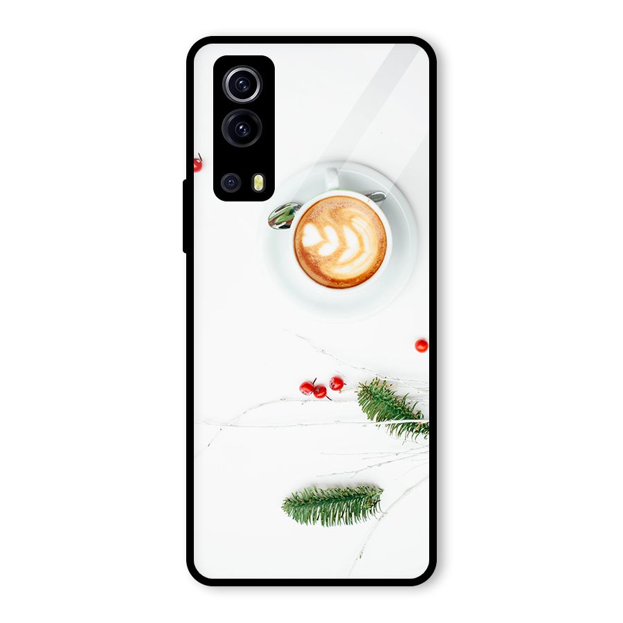 Coffee and Leafs Glass Back Case for Vivo iQOO Z3
