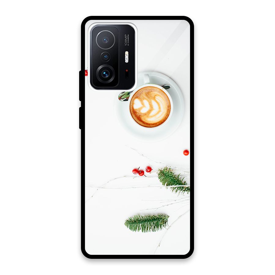 Coffee and Leafs Glass Back Case for Xiaomi 11T Pro