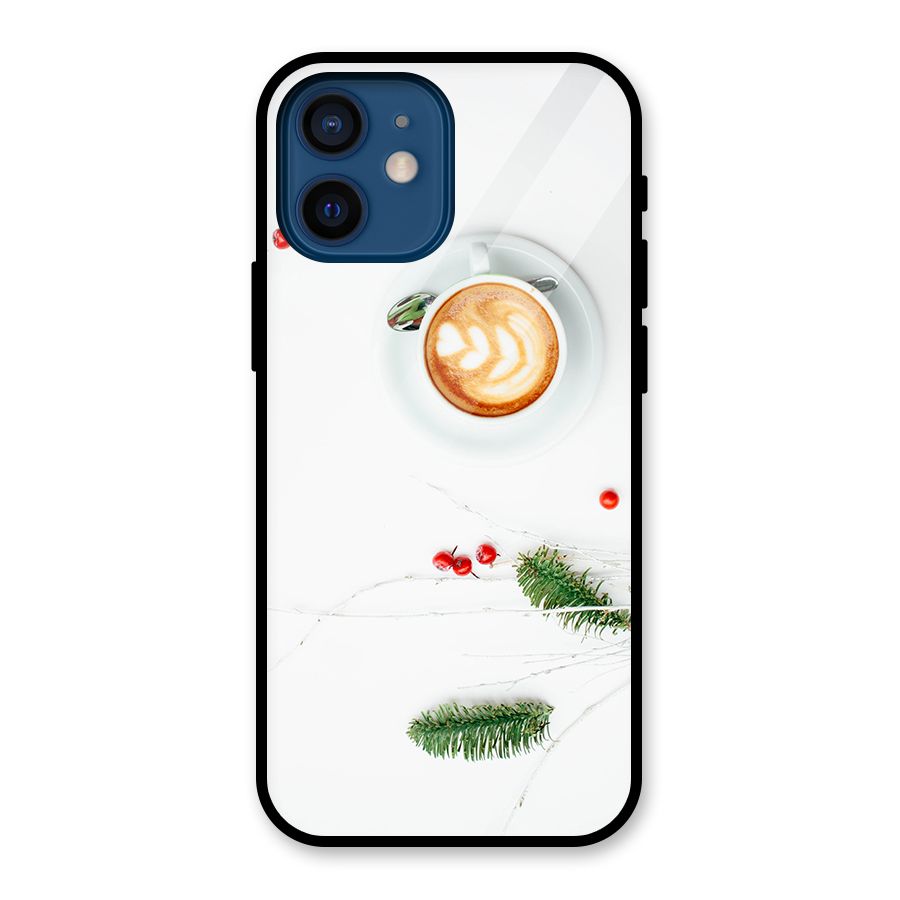 Coffee and Leafs Glass Back Case for iPhone 12 Mini