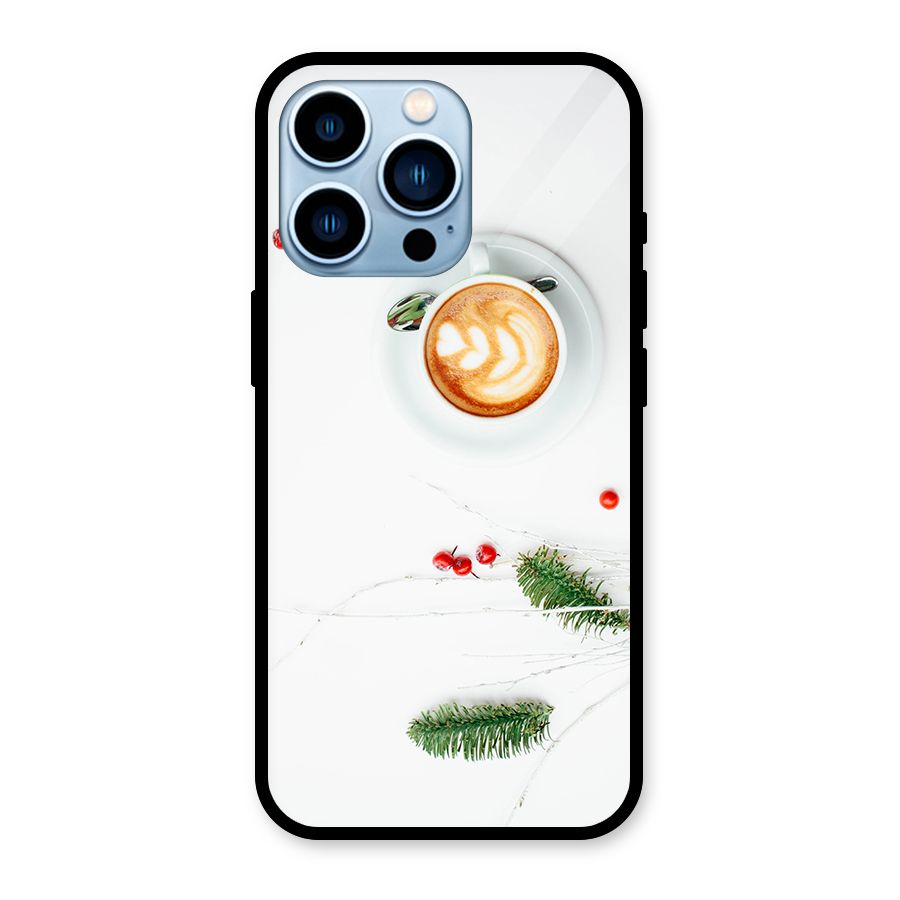 Coffee and Leafs Glass Back Case for iPhone 13 Pro