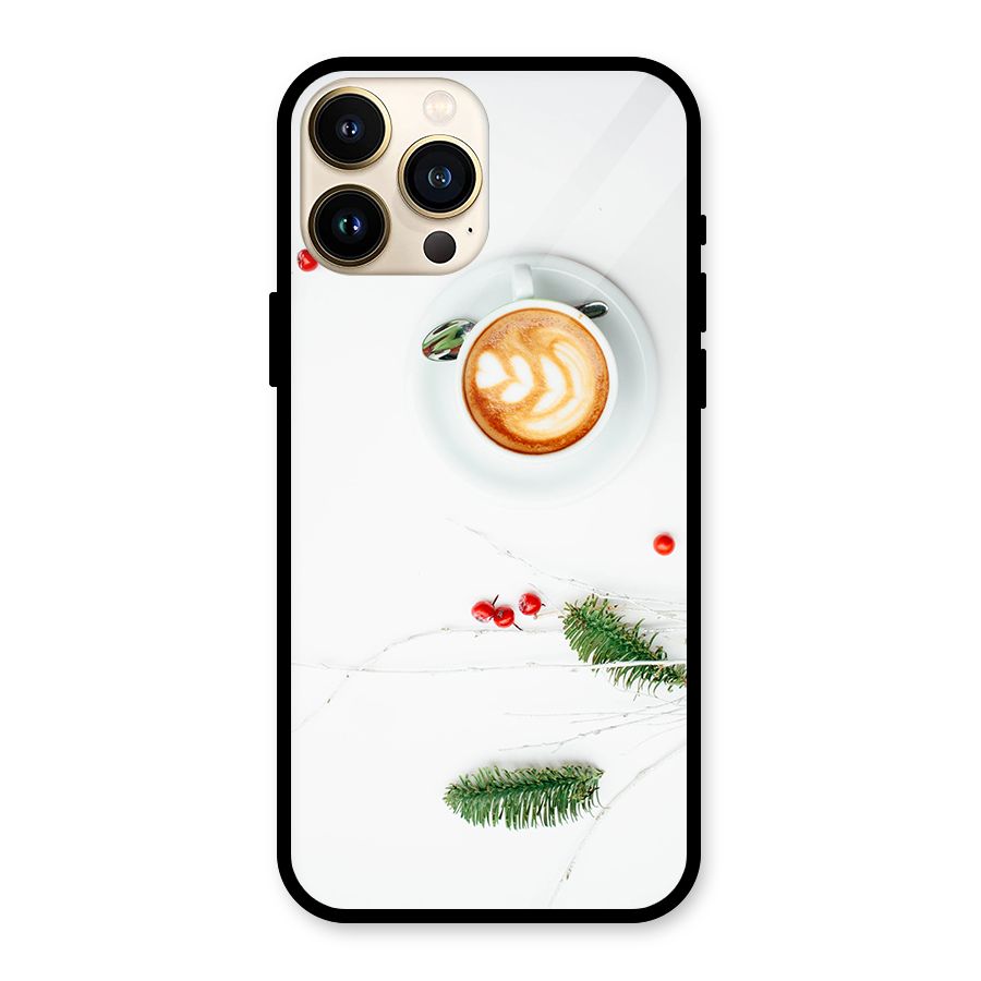 Coffee and Leafs Glass Back Case for iPhone 13 Pro Max