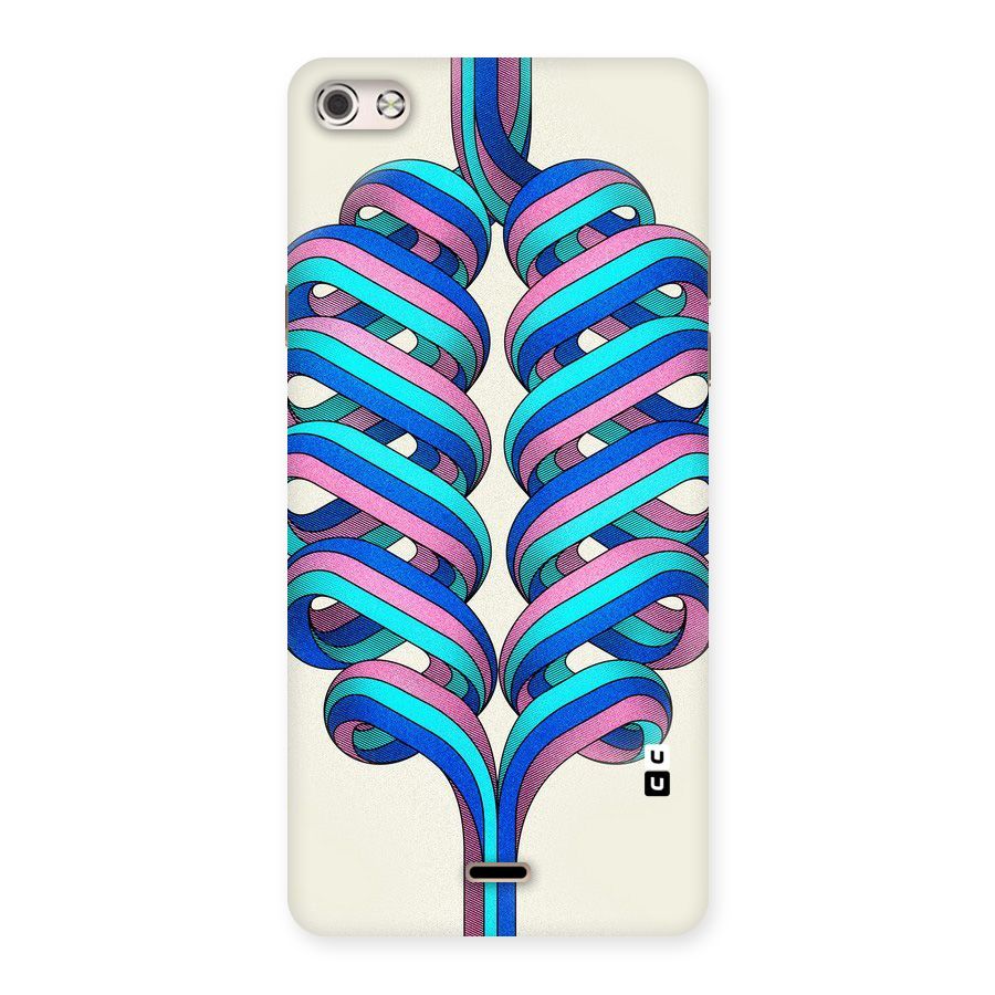 Coil Abstract Pattern Back Case for Micromax Canvas Silver 5