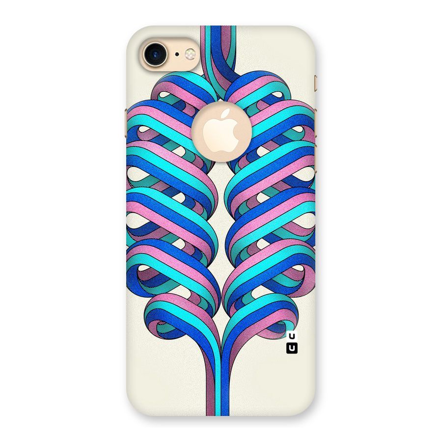 Coil Abstract Pattern Back Case for iPhone 7 Logo Cut