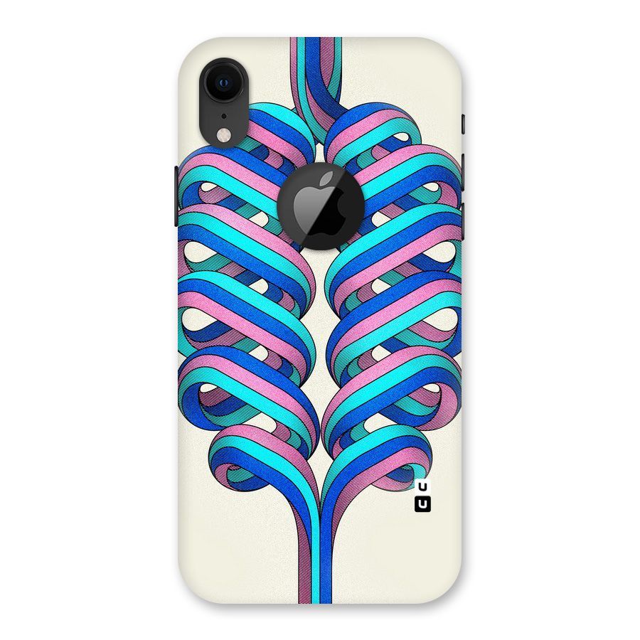 Coil Abstract Pattern Back Case for iPhone XR Logo Cut