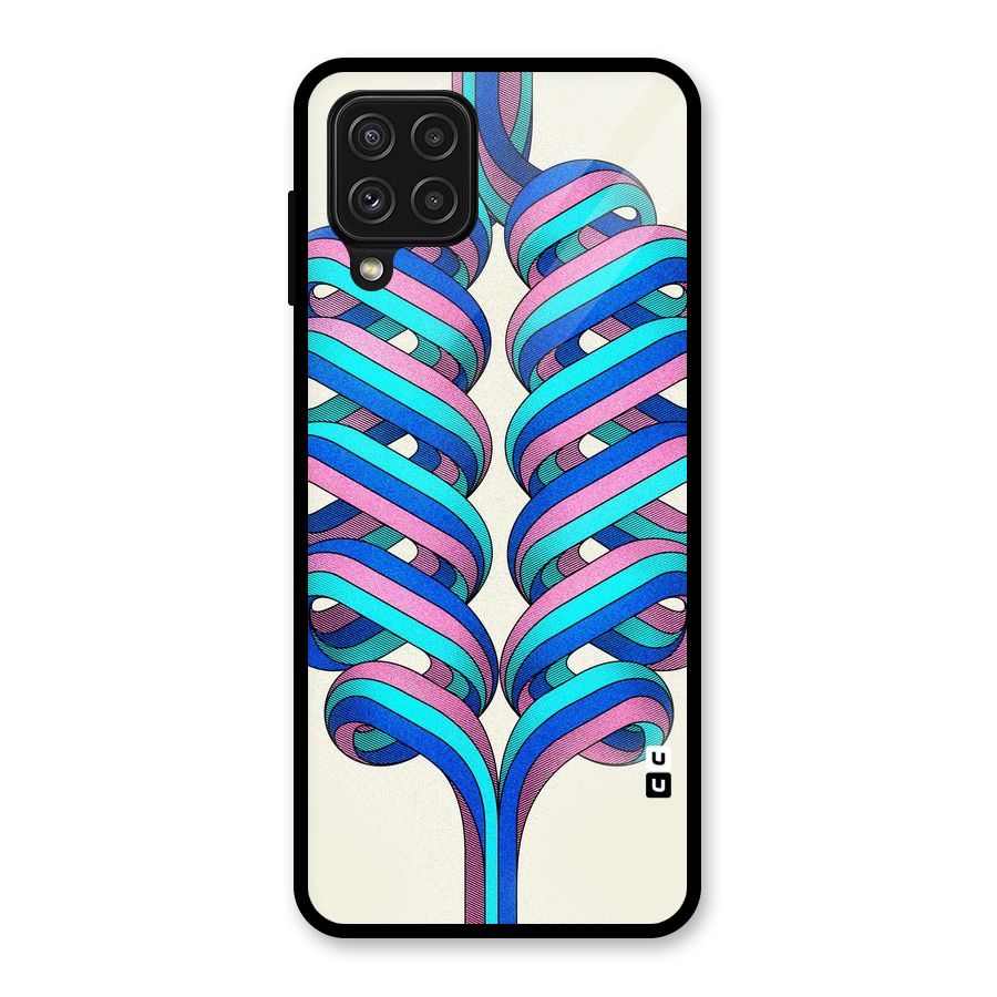 Coil Abstract Pattern Glass Back Case for Galaxy A22 4G