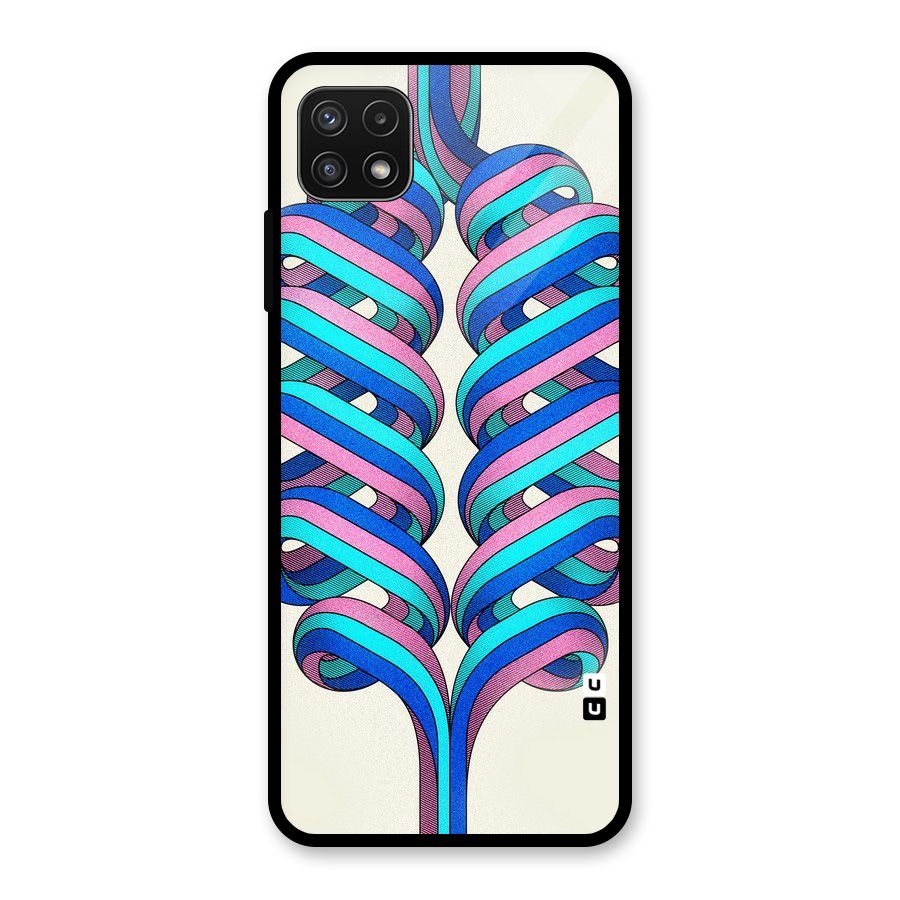 Coil Abstract Pattern Glass Back Case for Galaxy A22 5G