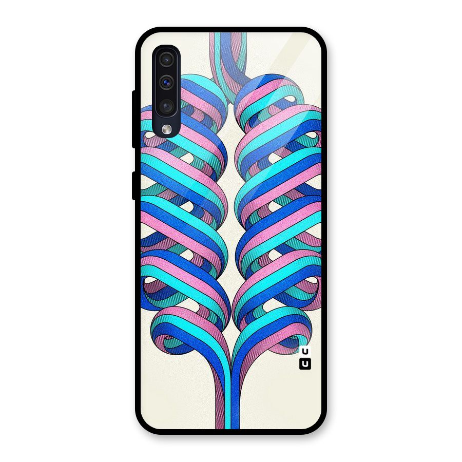 Coil Abstract Pattern Glass Back Case for Galaxy A50