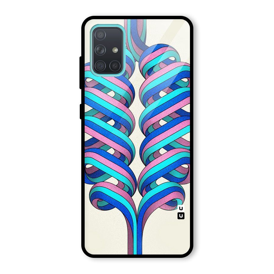 Coil Abstract Pattern Glass Back Case for Galaxy A71