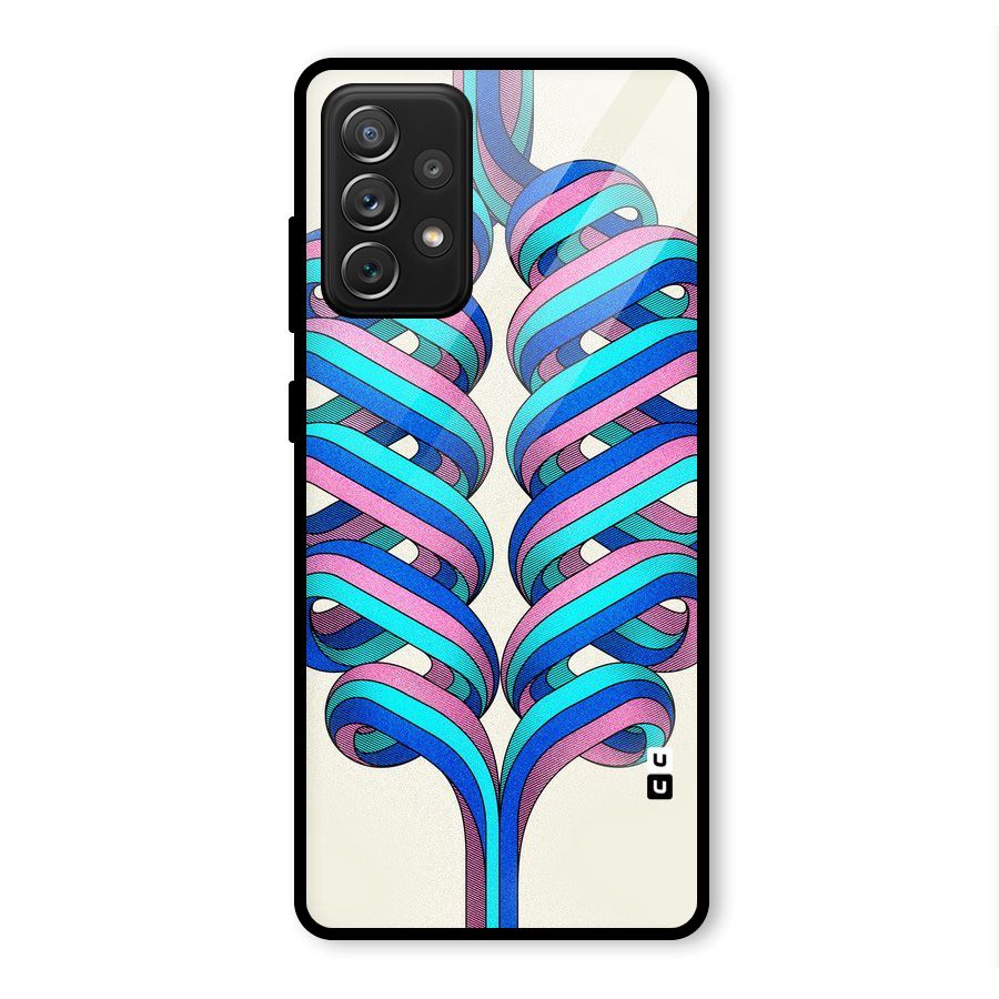 Coil Abstract Pattern Glass Back Case for Galaxy A72