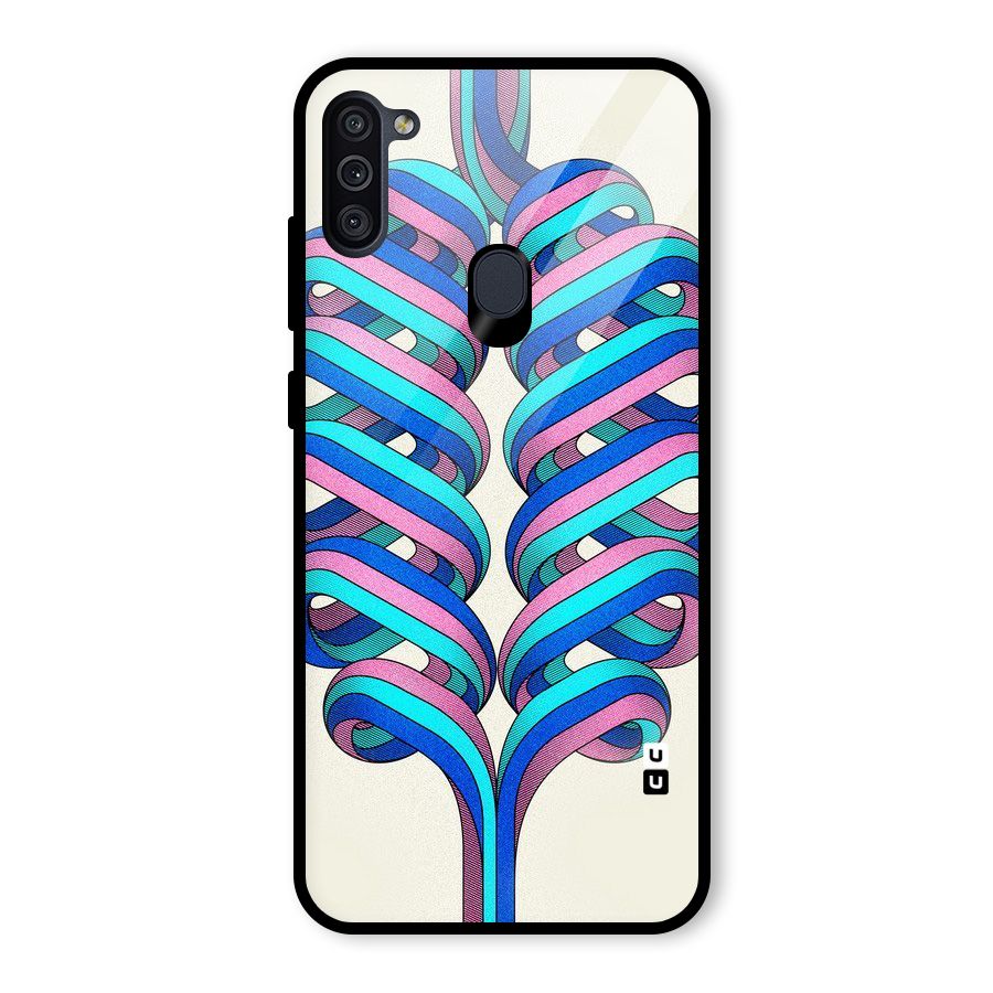 Coil Abstract Pattern Glass Back Case for Galaxy M11