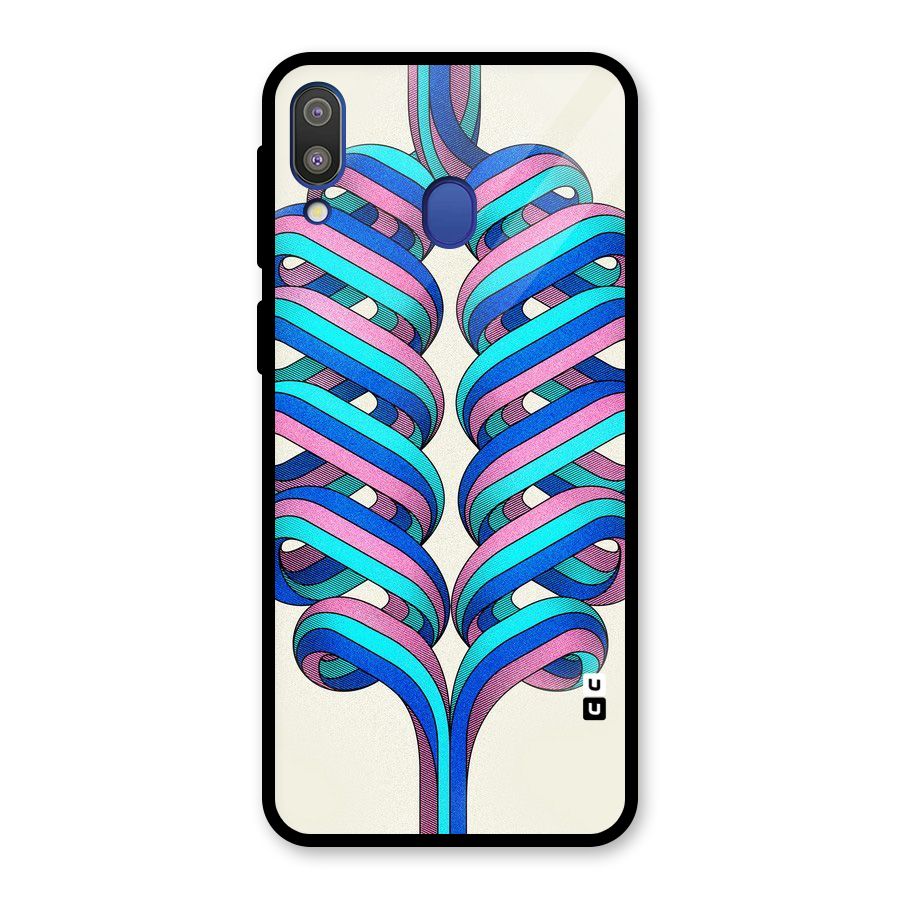 Coil Abstract Pattern Glass Back Case for Galaxy M20