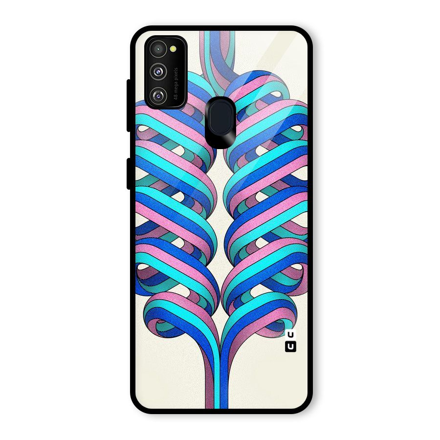 Coil Abstract Pattern Glass Back Case for Galaxy M30s