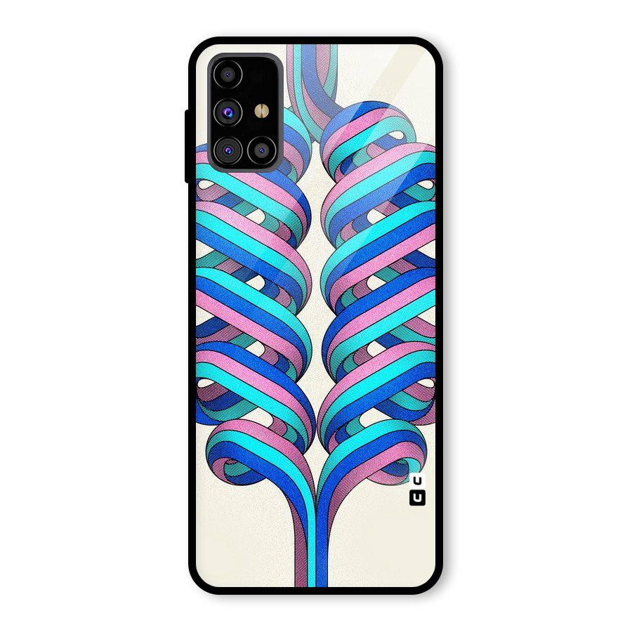 Coil Abstract Pattern Glass Back Case for Galaxy M31s