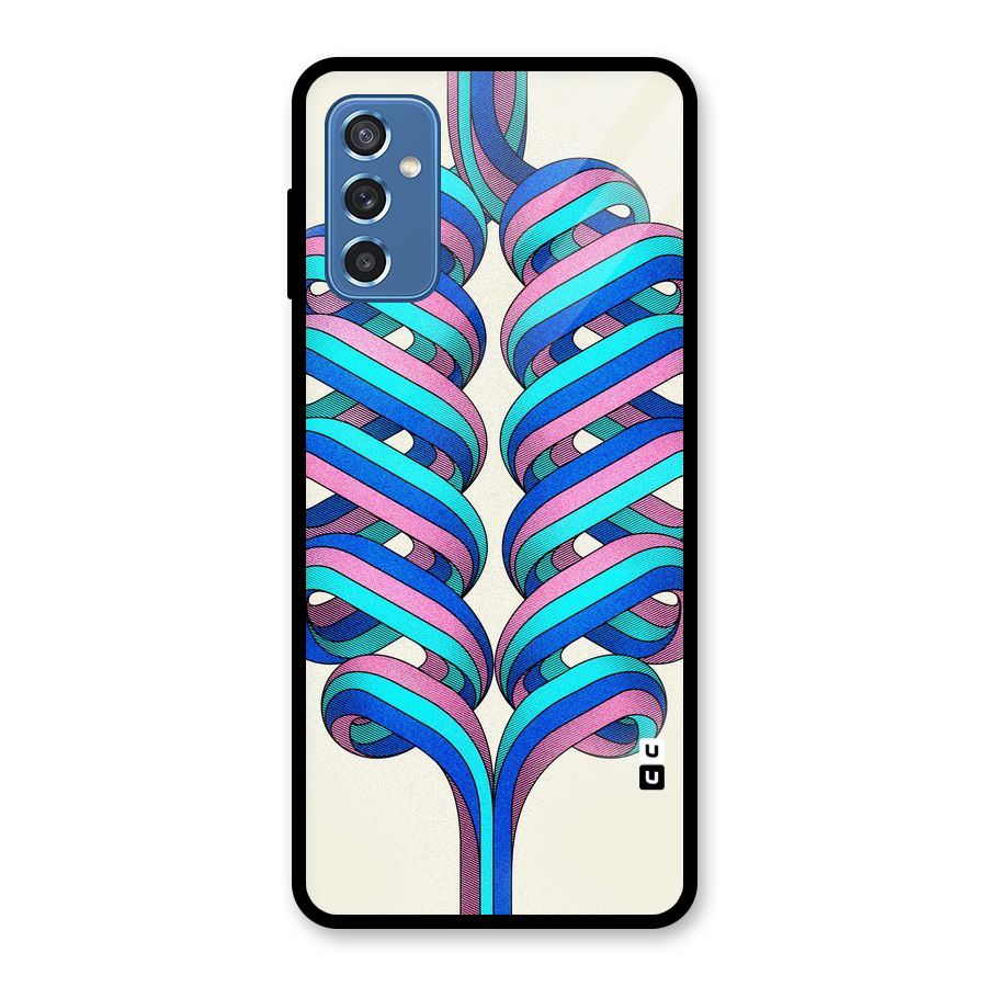 Coil Abstract Pattern Glass Back Case for Galaxy M52 5G