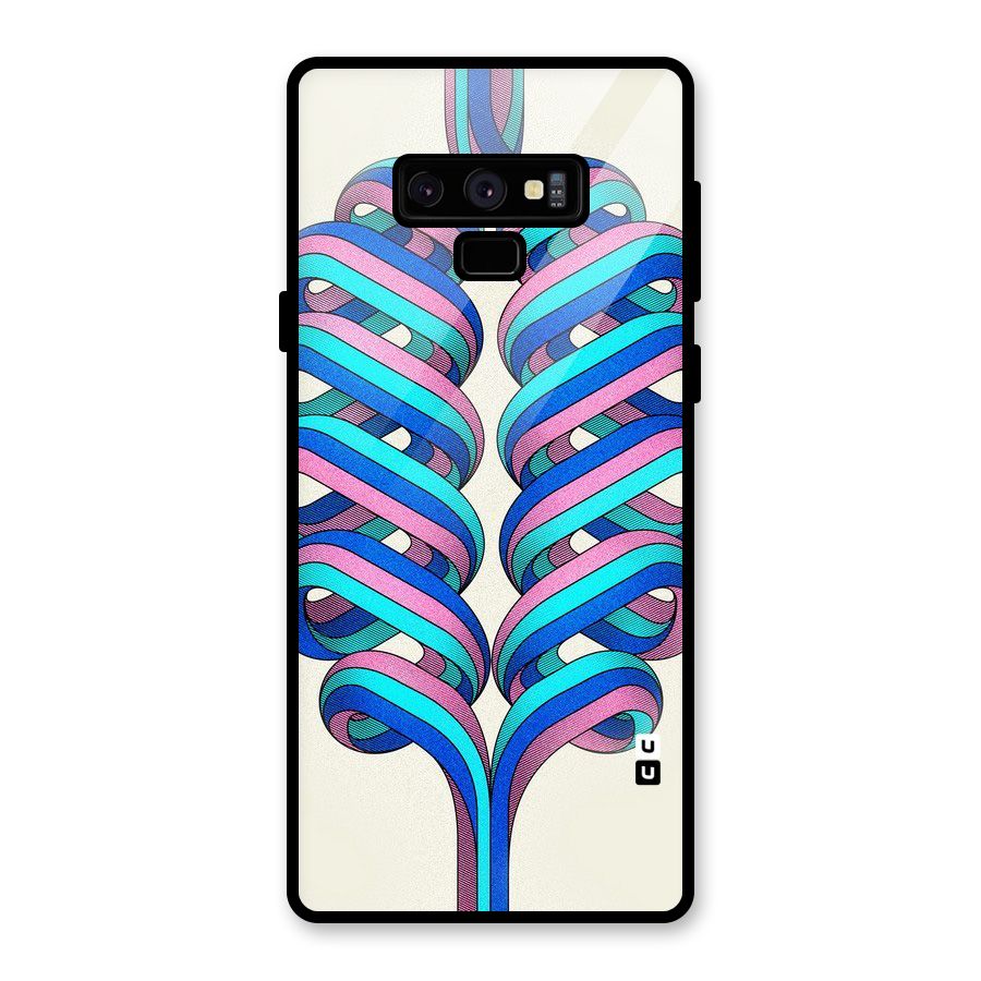 Coil Abstract Pattern Glass Back Case for Galaxy Note 9