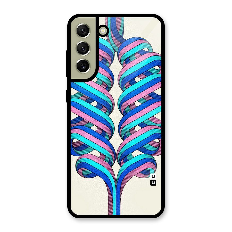 Coil Abstract Pattern Glass Back Case for Galaxy S21 FE 5G