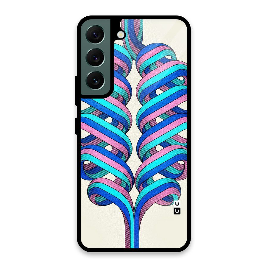 Coil Abstract Pattern Glass Back Case for Galaxy S22 5G