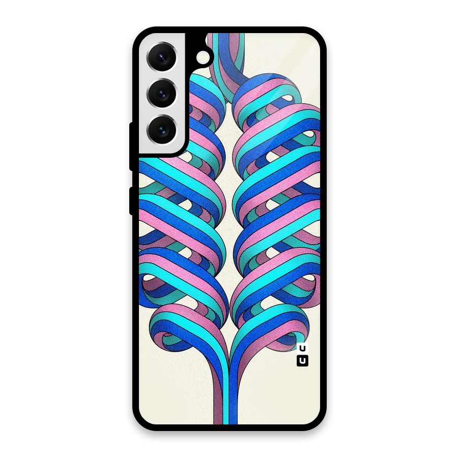 Coil Abstract Pattern Glass Back Case for Galaxy S22 Plus 5G