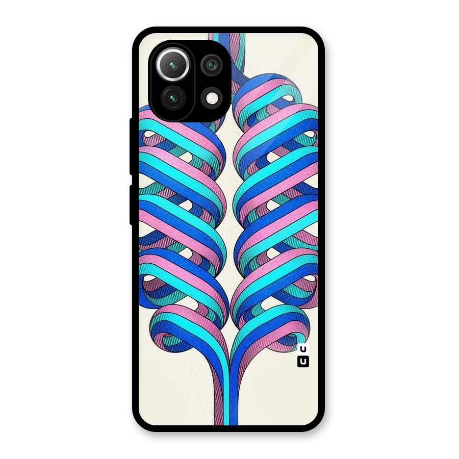 Coil Abstract Pattern Glass Back Case for Mi 11 Lite NE 5G