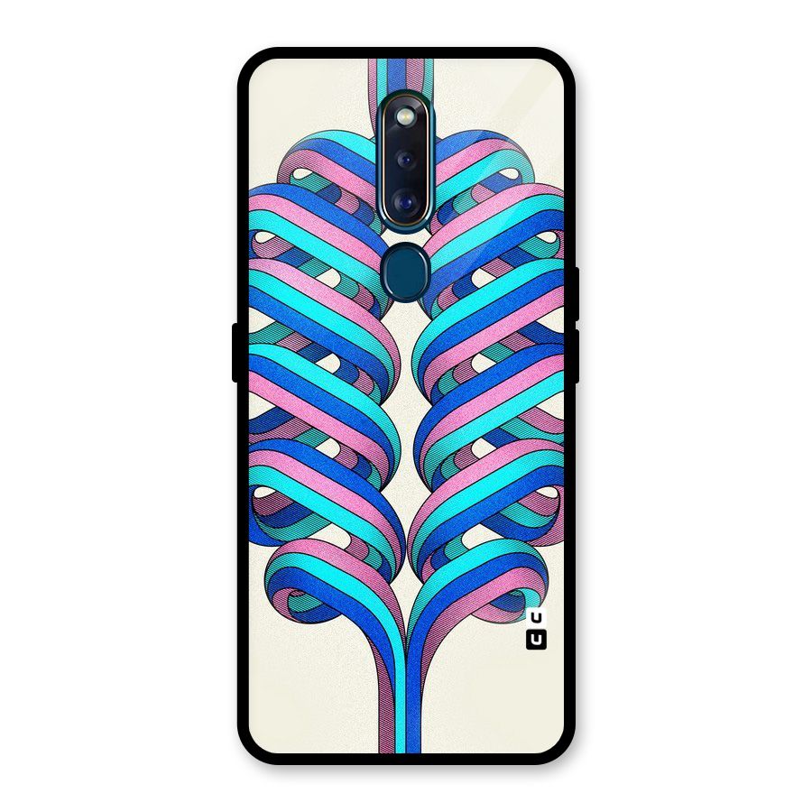 Coil Abstract Pattern Glass Back Case for Oppo F11 Pro